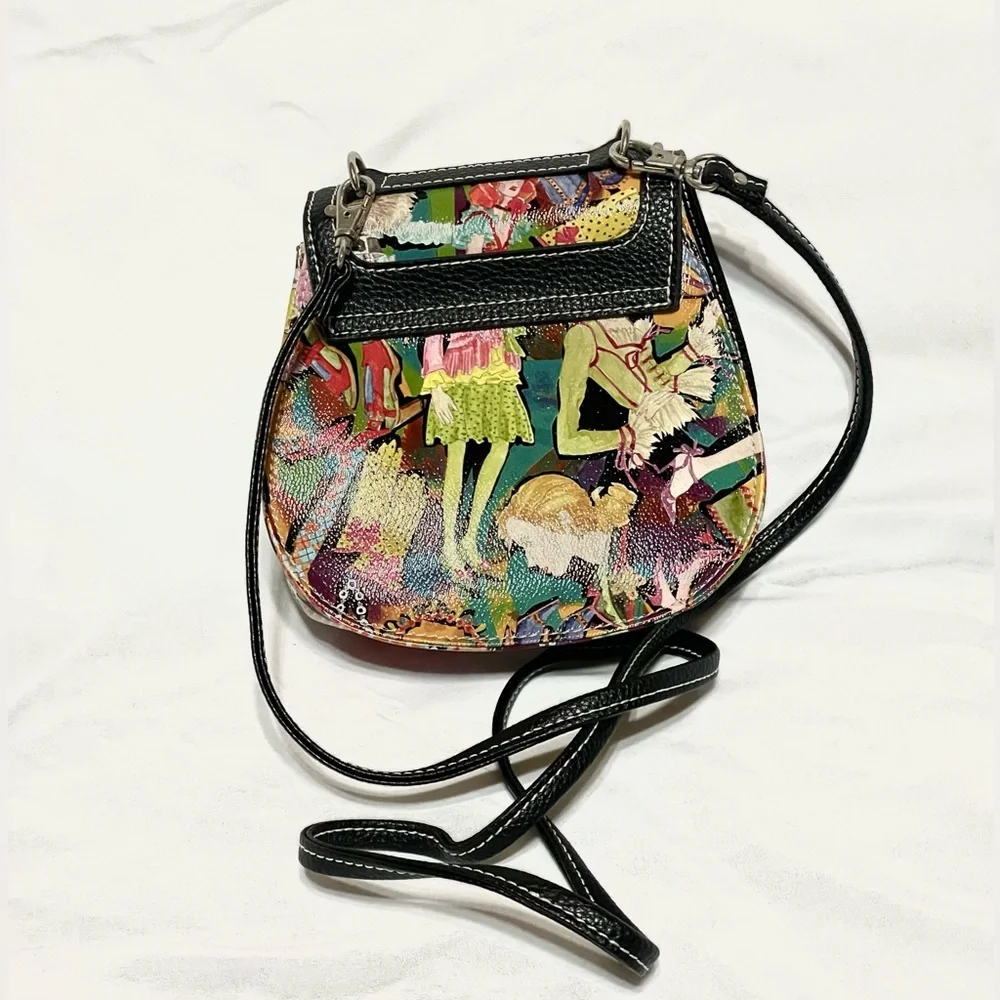 Sydney Love Unique Printed Design Faux Pebbled  Leather Small Crossbody - Picture 8 of 12
